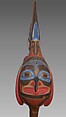 Rattle, Wood, paint, sinew, pebbles, Native American (Tsimshian?)
